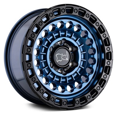 Black Rhino SENTINEL Wheels 17x8.5 (-10, 6x139.7, 112.1) Blue Rims Set of 4