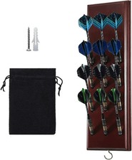 Darts Holder Wall Mounted Displays 12 or 15 Steel/Soft Tip Darts, Darts Caddy fo