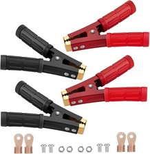 4PCS Battery Jumper Cable Clamps, Heavy Duty Pure Copper Car Battery Clamps, 500