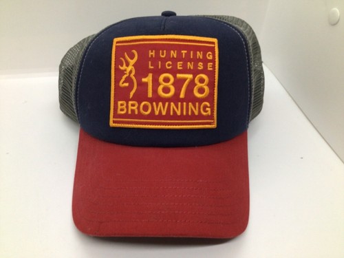Browning Trucker Hat Snapback Cap Adjustable Mesh Hunting Outdoor Buckmark - Picture 10 of 12