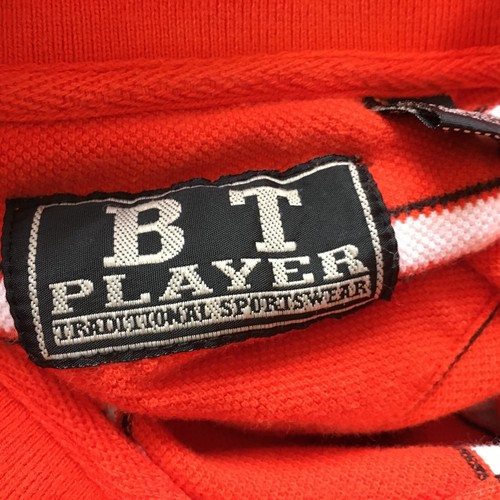 Vintage Oklahoma Cowboys OSU Poloshirt Herren XXL orange gestreift Y2K BT Player - Bild 6 von 7