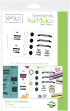 Gina K Designs Thermoweb FOIL-MATES DETAIL SHEETS TIME TO CELEBRATE 10 SHEETS
