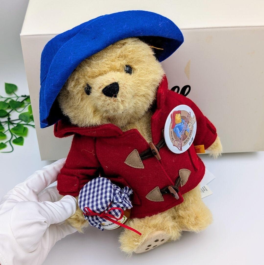 シュタイフ パディントンベア 2003 Steiff Paddington Bear 2003 Doll Toy Plush 50th badge H 25cm