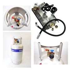 LPG Campinggas Alugas Travel Mate Tankflasche 11Kg+Einbauset Nr.2+Adapterset ...