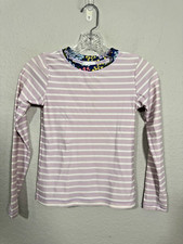 Girls Hanna Andersson Long Sleeve Rash Guard size 140 10 purple stripe