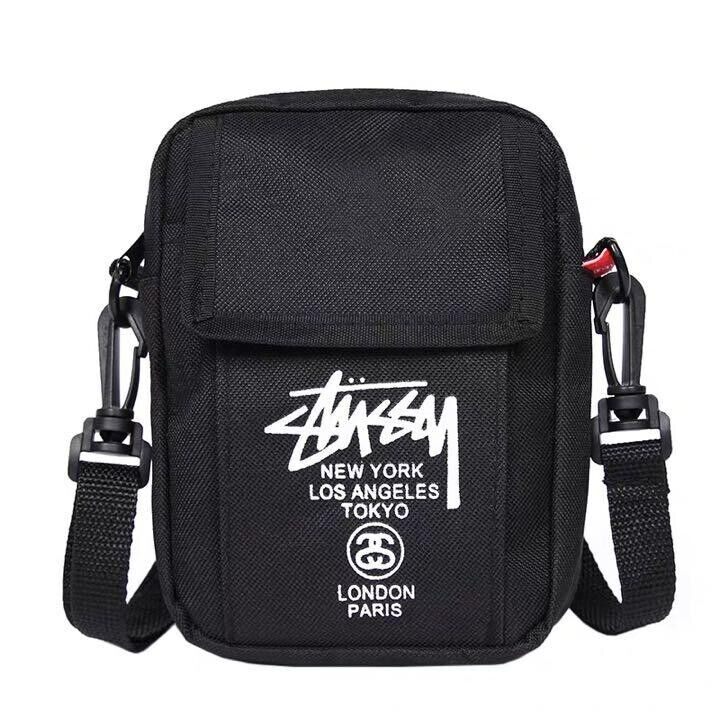 STUSSY Mini Shoulder Bag Crossbody Pochette Pouch Black STUSSY Mini Shoulder Bag Crossbody Pochette Pouch Black