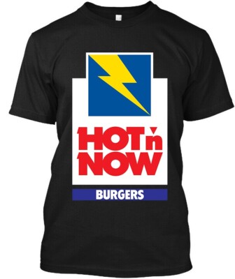 New! Hot 'n Now Hamburgers American Graphic Classic Retro Logo T-Shirt S-4XL