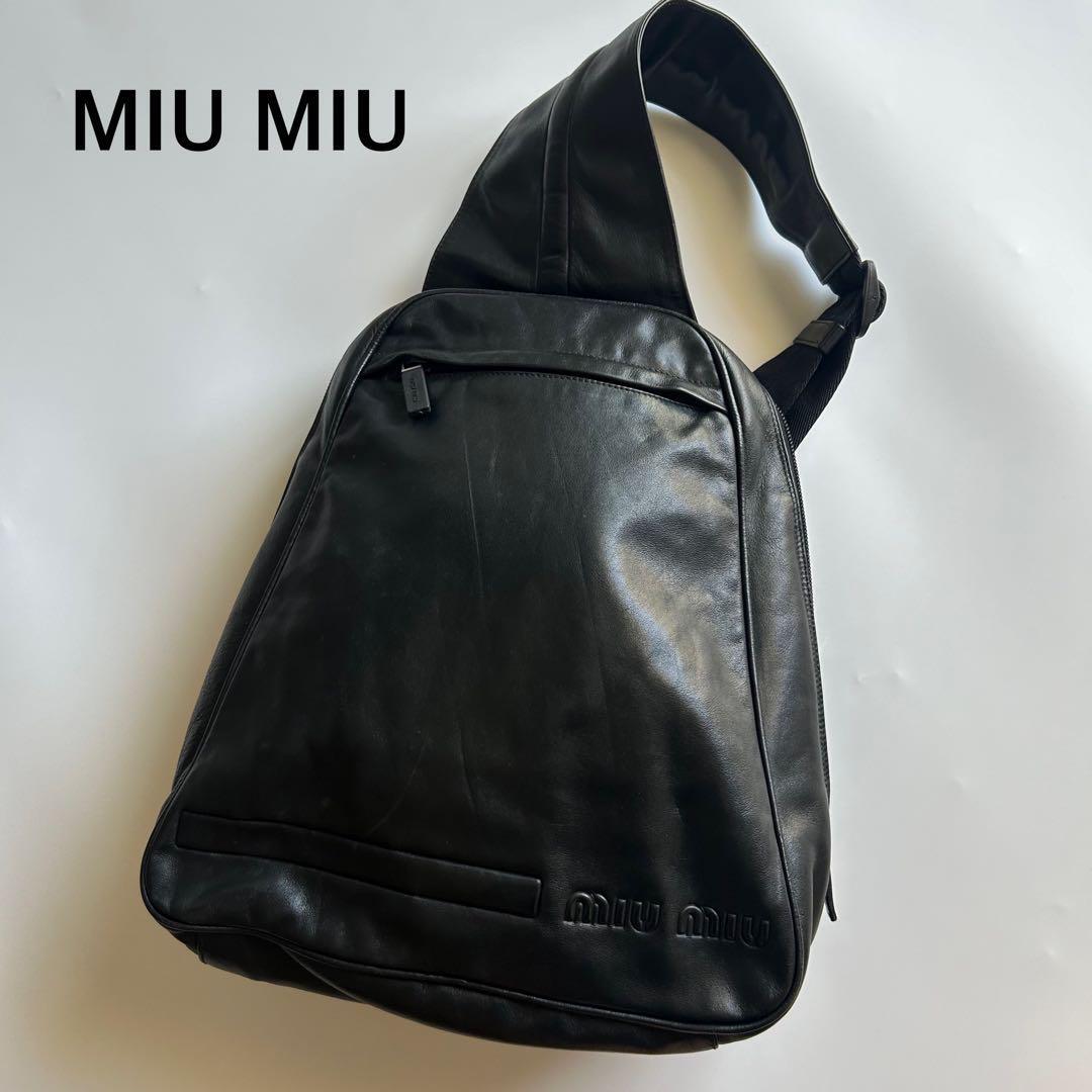 Miu Miu archive Nylon Leather Crossbody bag Black Unisex 90s Miu Miu archive Nylon Leather Crossbody bag Black Unisex 90s