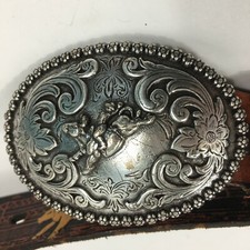 Nocona Belt with Bucking Bull Buckle - Genuine Leather - N4422002-28