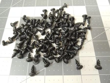 (100) #10 x 1/2" Phillips Pan Head Wood Screws Sheet Metal, Steel - Black Oxide