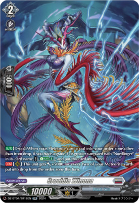 Bushiroad Cardfight Vanguard Gravidia Winona DZ-BT04/SR18EN Sr Brandt Tor