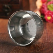 7.3cm Stainless Double Layer Shaving Brush Mug Bowl Cup Silver Color Durable Kit