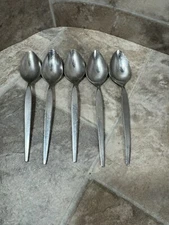 oneida community stainless Teaspoon Set:5, flatware set, Preowned 