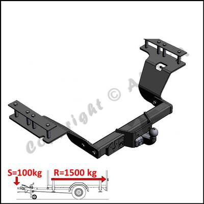 AHK für Honda CRV II Bj 2002-2006 Anhängevorrichtung Anhängerkupplung AHZV NEU