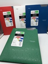  4 Mead Five Star Plastic Different Color Folder 2 Pockets 3-Prongs COMBINESHIP