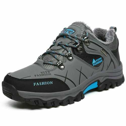 Herren Winterschuhe Gefütterte Winterstiefel Wasserdichte Trekking Wanderschuhe- - Bild 21 von 29
