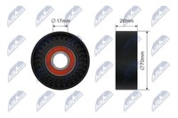 NTY Spannrolle Keilrippenriemen FüR Hyundai Santa Fé II CM 2.2 Crdi 4X4