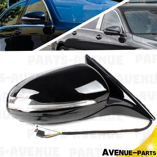 Black Right Side Mirror For Mercedes Benz W222 S300 S350 S63 2014-2020 10 Pins