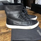 Vince Leather Rabbit Ankle Sneakers Size 8,5 M  Box Dust Bag — photo 4