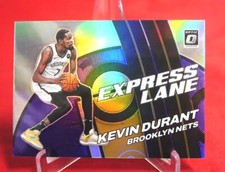 Kevin Durant Purple Holo Express Lane 2021 Optic Basketball Card #25