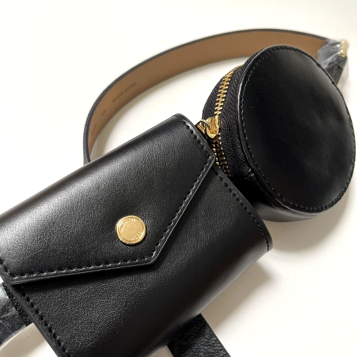 NWT Original $120 MICHAEL KORS Belt Waist Double Pouch Bag Fanny 