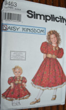 Simplicity 9463 DAISY KINGDOM DRESS 18" DOLL DRESS Little Girls' Sz 3-6 Uncut