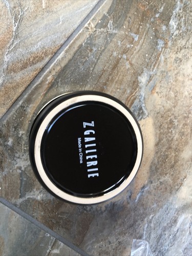 Z Gallerie Storage Duo Set Of 2 Ceramic Canisters Gold Lids 2.5x4 in 8.4oz NEW - Picture 2 of 8