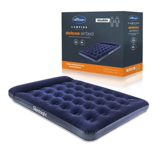 Silentnight Camping Airbed Mattress Built In Pump Single Double With Pillow