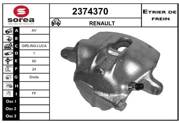 Étrier de frein de rechange contre le grippage pour Renault Safrane II