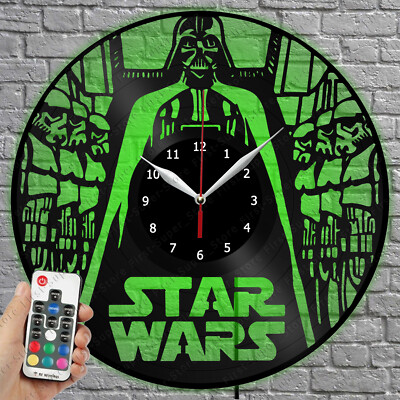 LED Clock Star Wars Vinyl Record Wall Clock Led Light Wall Clock 4113