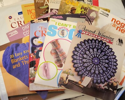 Knit & Crochet Books & Leaflets YOU CHOOSE Leisure Arts Bernat  afghan baby sock
