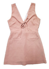 After Market Peach Sleeveless Ladies Dress Size Large Back Zipper Faux Pockets