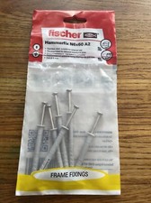 6 PACK OF FISCHER, Hammerfix N6x60 A2, Frame Fixings, New Sealed, Free Postage