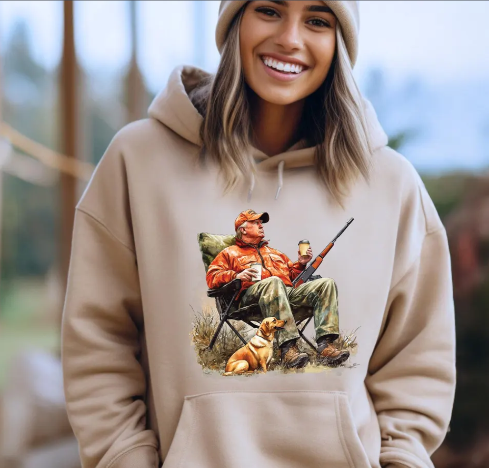 Hunting Trump Hoodie, Camo Hunting Hoodie, Trump Hunting Hoodie