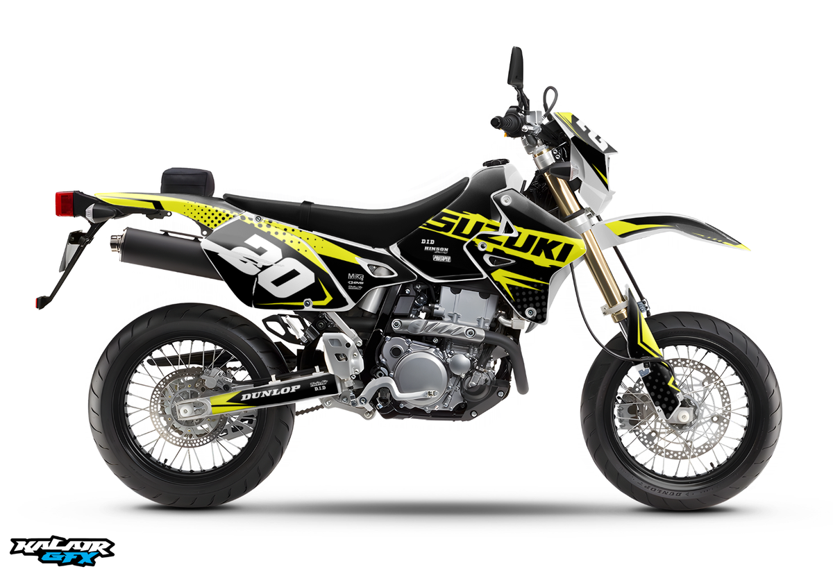 Graphics Kit For Suzuki DRZ400SM DRZ 400 SM S E Division YelloBlu 16