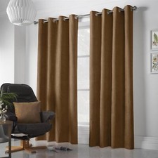 Image of Velvet Chenille Block Out Eyelet Curtains, matching Cushions & Draught Excluder