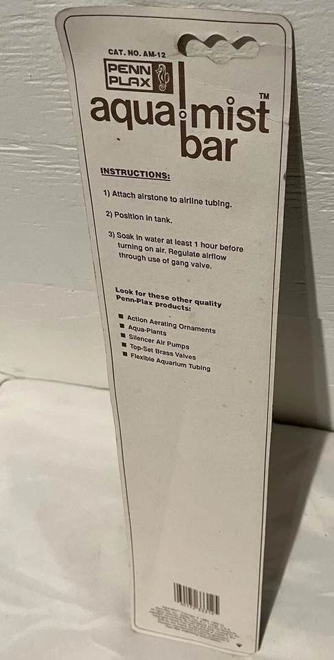 Penn Plax Vintage Pecera Acuario Piedra de Aire Aqua Niebla Bar 12” 1990 Nuevo Foto 4 de 4