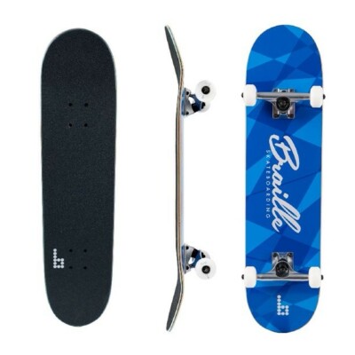 Skateboard Braille Complete 7.75 Blue/Flowers NEW | eBay