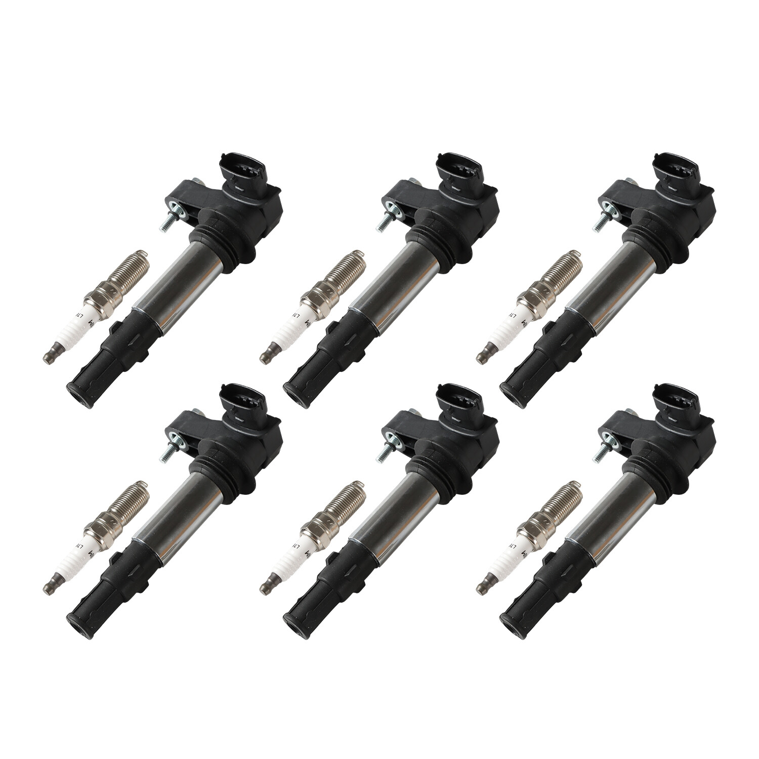 6x Ignition Coils + 6x Iridium Spark Plugs For Cadillac SRX CTS GM