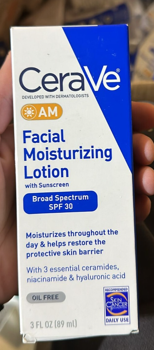 CeraVe AM Facial Moisturizing Lotion with SPF 30 Hydrating Sunscreen