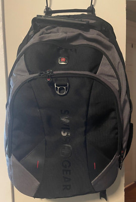 Swiss Gear Backpack Padded 3 Lg Double Zippered Pockets w/Hooks Sturdy Handle