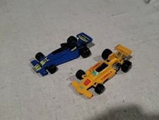 VINTAGE DIE CAST FORMULA 1 CAR LOT X2 FIRE DEMON & GAP 11 SPEED WHEELS CHINA