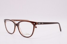 NEW NICOLE MILLER GATES C01 BROWN GOLD AUTHENTIC EYEGLASSES 52-15 K1
