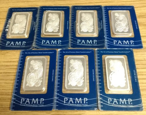 PAMP Suisse Swiss 1oz .999 Fine Silver Bullion Bar Lady Fortuna in Assay Card
