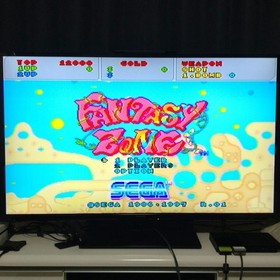 [VG] SEGA Fantasy Zone Saturn Tested Working w/Obi Strip & Flyer ~ From JAPAN