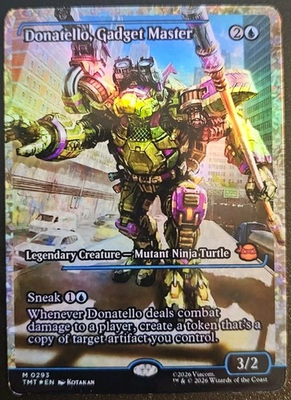 #ad Donatello Gadget Master Showcase Foil Teenage Mutant Ninja Turtle Playtest Card $8.99