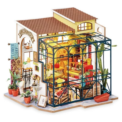Robotime Rolife DIY Puppenhaus   Emily s Flower Shop | 1:24 Holzbausatz mit LED