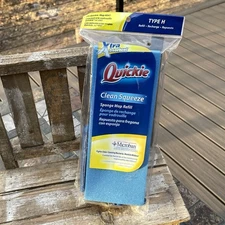 Quickie Clean Squeeze Type H Sponge Mop Refill Head Fits #047 Microban Blue NEW