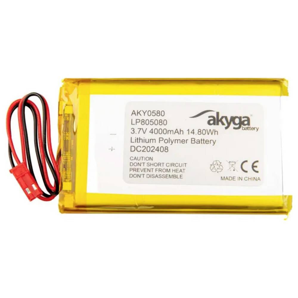 Batterie LiPo 3.7V 4000mAh Akyga LP805080 accumulateur rechargeable pour modélisme