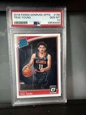 2018 Panini Donruss Optic Trae Young RC Rookie Card Rated Rookie PSA 10! #198. rookie card picture